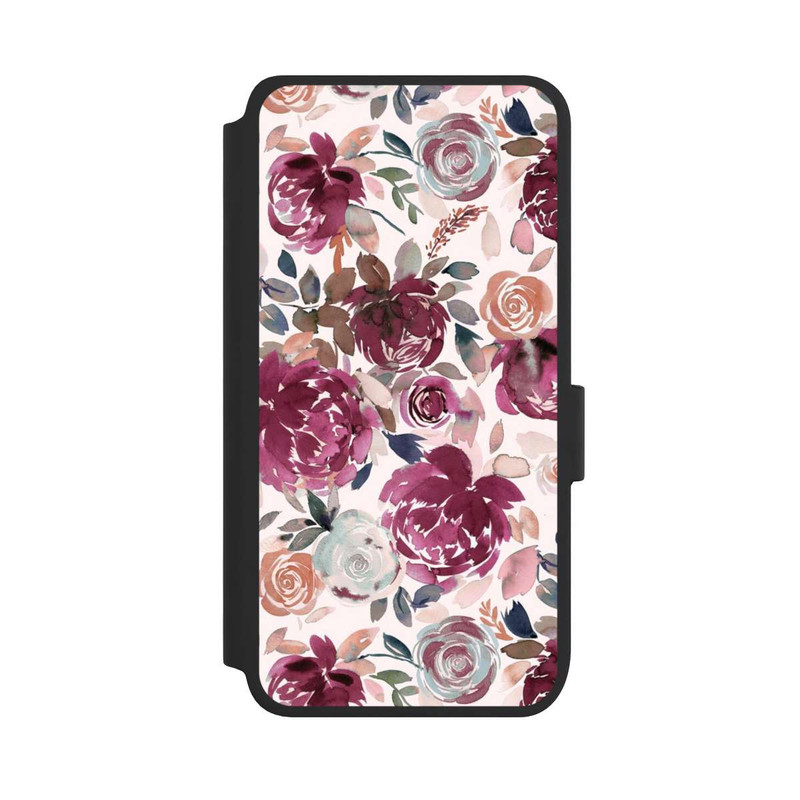Galaxy S25 NIVOflip Pivoines et roses d'automne Rose