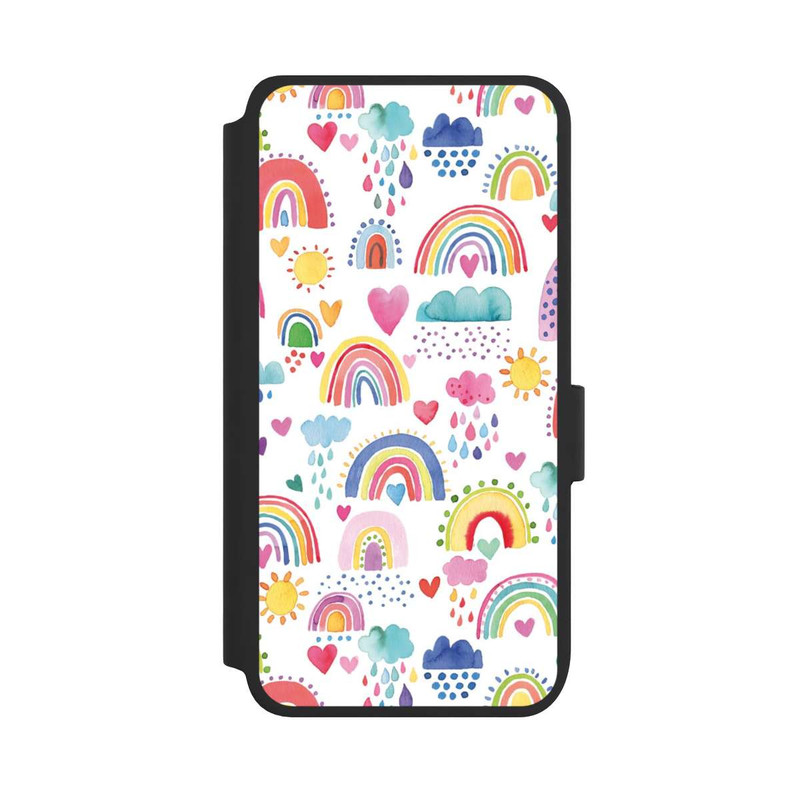 Galaxy S25 NIVOflip Lovely Rainbows Multi Rouge
