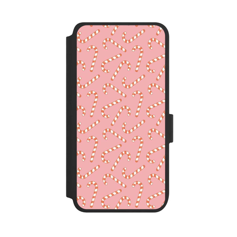 Galaxy S25 NIVOflip Candy Canes On Pink
