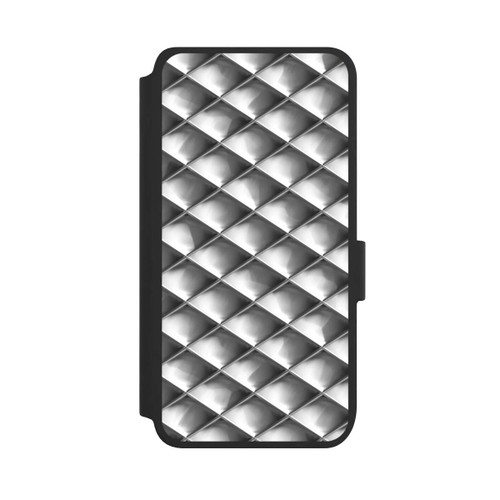 Samsung Galaxy S25 NIVOflip Glamour Silver Squares