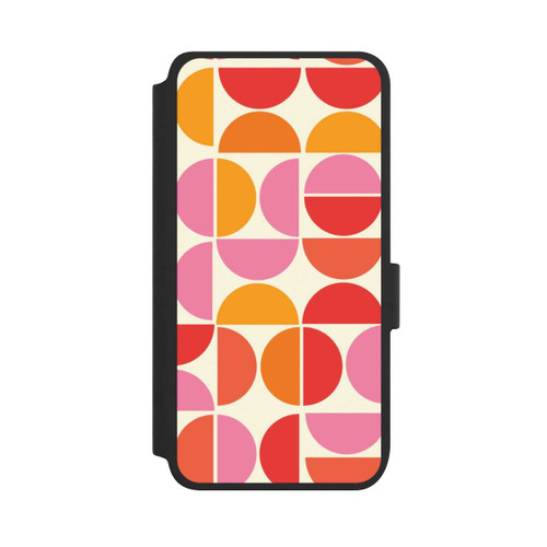 Samsung Galaxy S25 NIVOflip Retro Trend Muster Orange