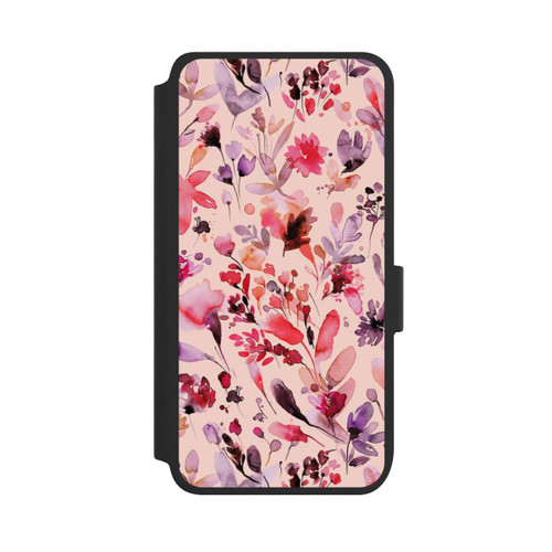 Samsung Galaxy S25 NIVOflip Künstlerische Blumen Viva Magenta