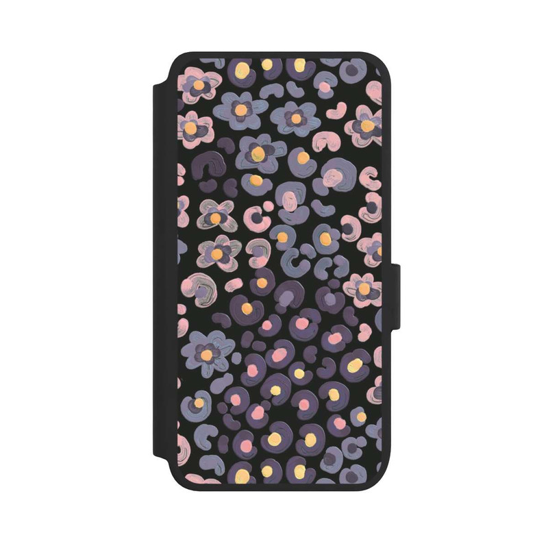 Galaxy S25 NIVOflip Peau d'animal avec fleurs