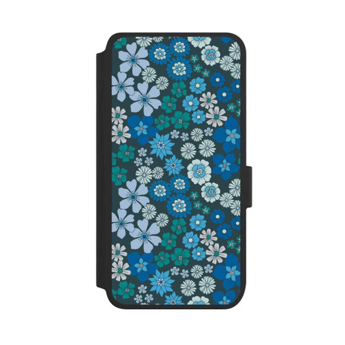 Samsung Galaxy S25 NIVOflip Fleurs bleues DeinDesign