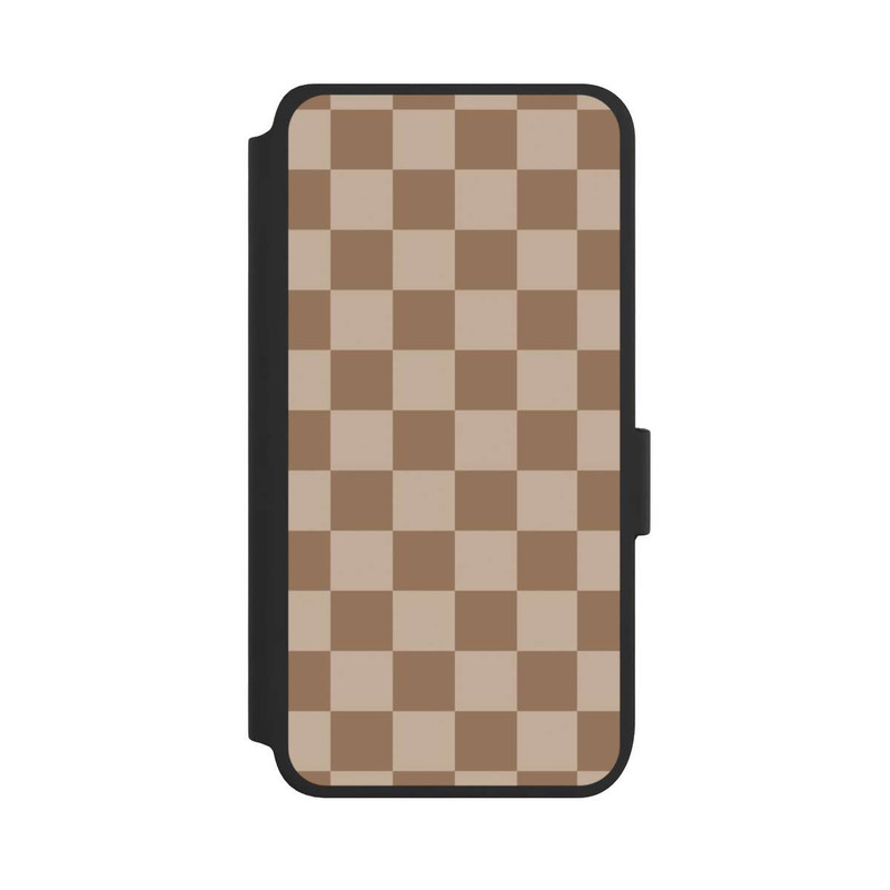 Galaxy S25 NIVOflip Carreaux marron