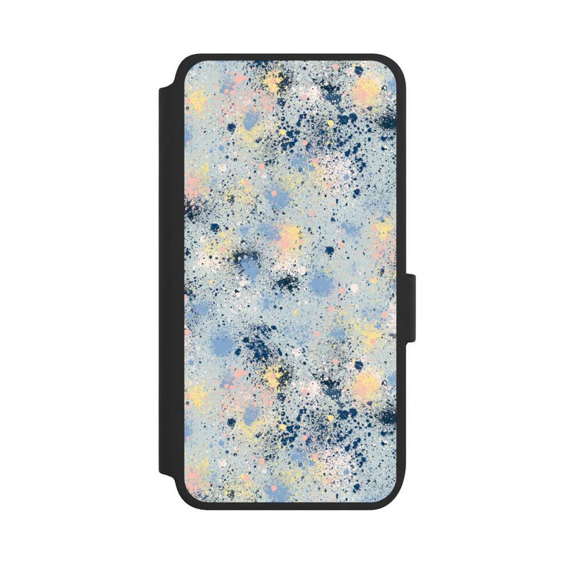 Galaxy S25 NIVOflip Ink Dripping Dust Texture Blue