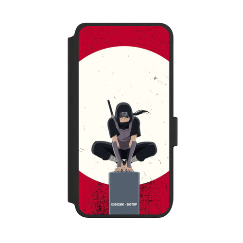 Samsung Galaxy S25 NIVOflip Itachi Uchiha Symbol Roter Hintergrund