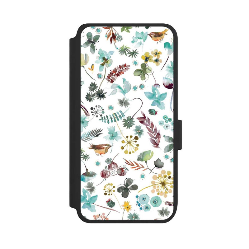 Galaxy S25 NIVOflip Botanischer Schmetterling Natur Blau