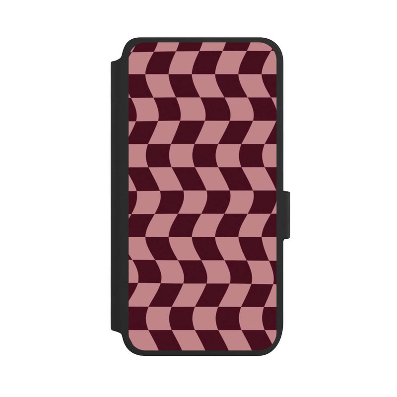 Galaxy S25 NIVOflip Schachbrett Rot-Rosa