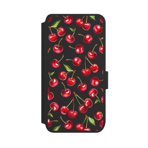 Samsung Galaxy S25 NIVOflip Kirschen Muster Transparent mit KI