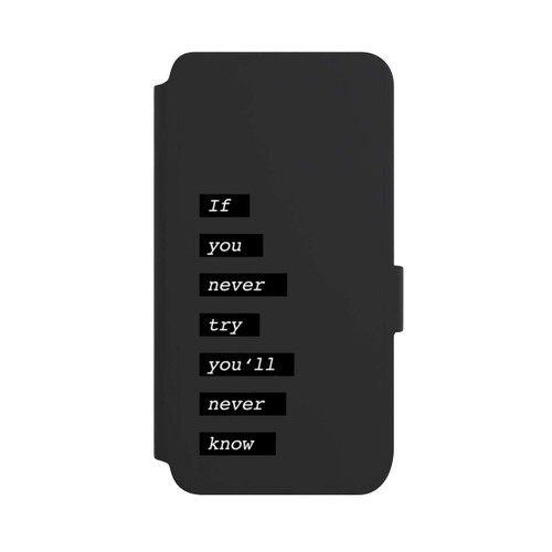 Samsung Galaxy S25 NIVOflip If You Try Black Transparent