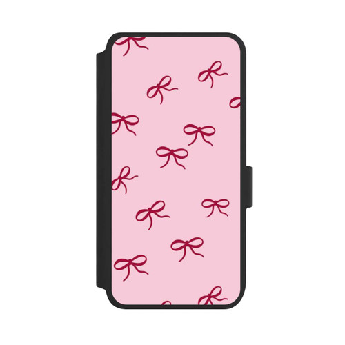 Samsung Galaxy S25 NIVOflip Schleifen Pattern Rot Pink