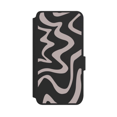 Samsung Galaxy S25 NIVOflip Linien Wellig Transparent