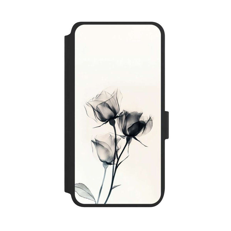 Galaxy S25 NIVOflip Fleur noire