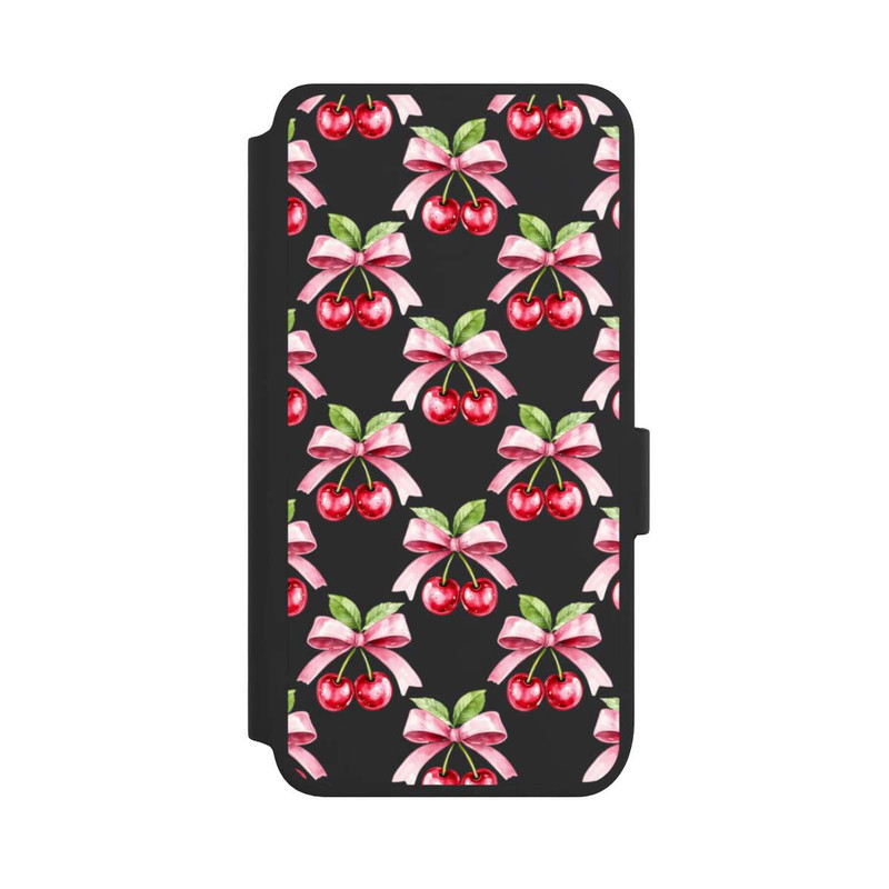 Galaxy S25 NIVOflip Cherry Bow Art with AI