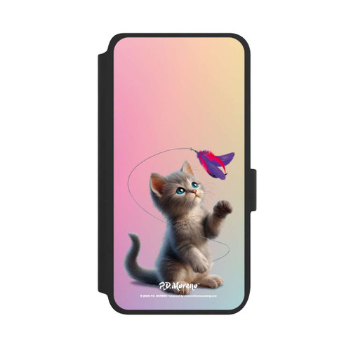 Samsung Galaxy S25 NIVOflip Playing Cat with Feather