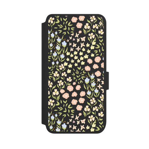 Samsung Galaxy S25 NIVOflip Blumenmuster Pastell Transparent