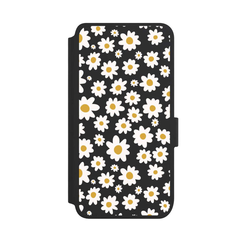 Galaxy S25 NIVOflip Daisy Flower Seamless Pattern Transparent