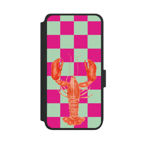 Samsung Galaxy S25 NIVOflip Pink Checkers Lobster