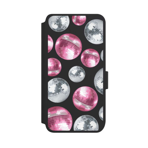 Samsung Galaxy S25 NIVOflip Disco Ball Party Pink Transparent with AI