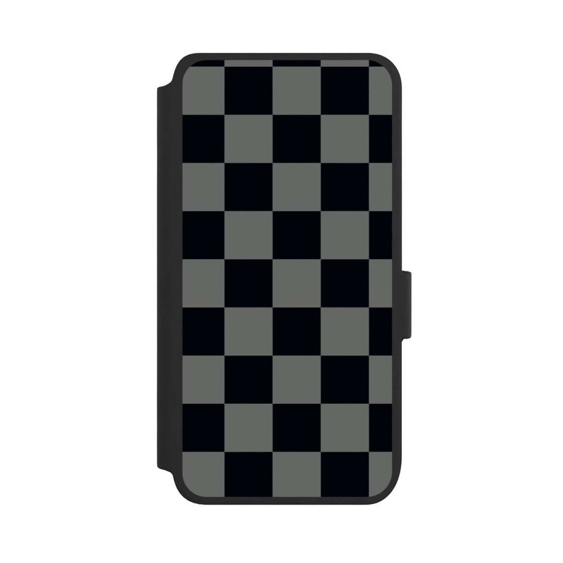 Galaxy S25 NIVOflip Checked Pattern Black Grey