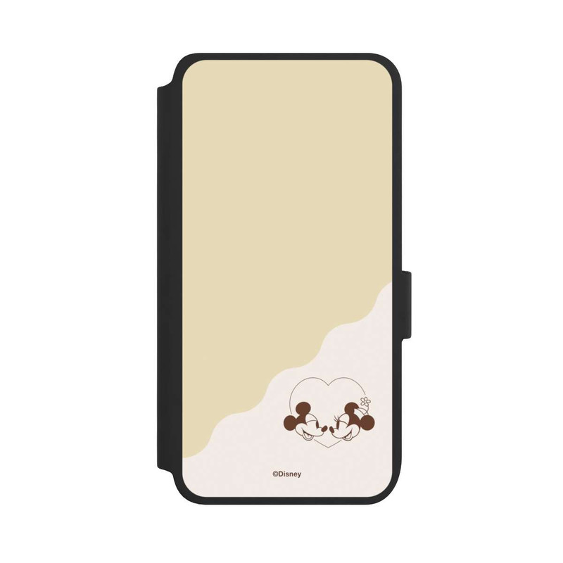 Galaxy S25 NIVOflip Mickey and Minnie Love Heart Beige