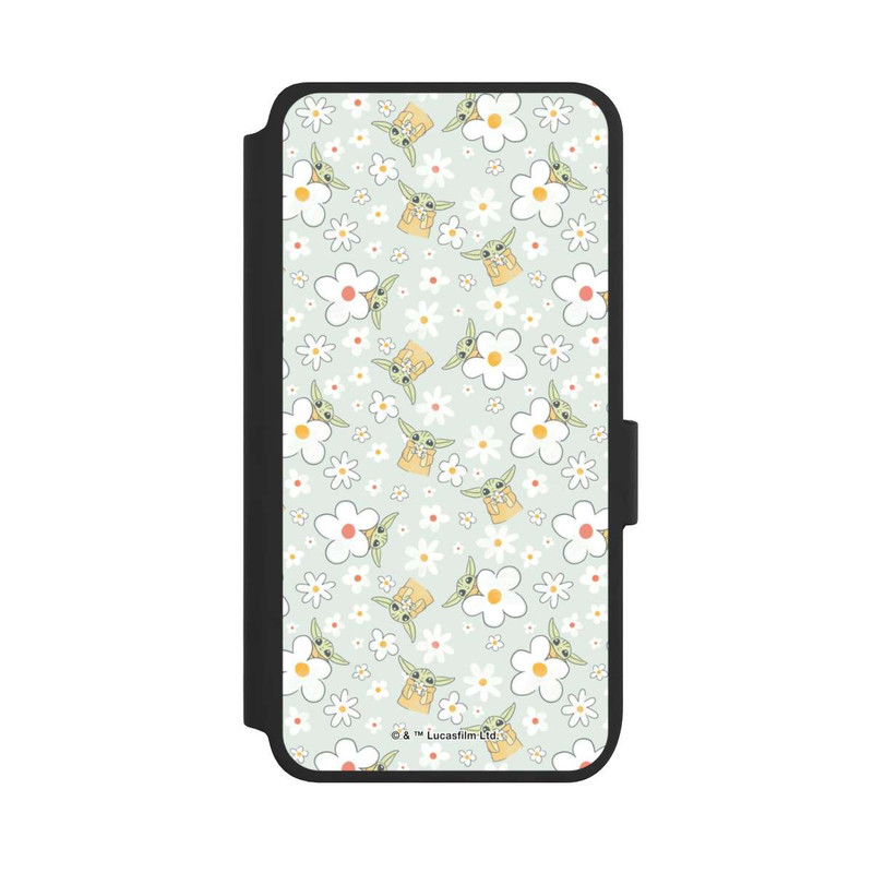 Galaxy S25 NIVOflip Baby Yoda Flower Pattern