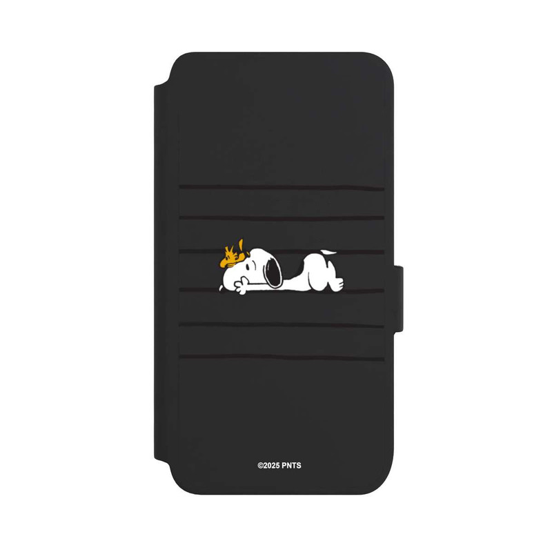 Galaxy S25 NIVOflip Snoopy Woodstock Stripes Peanuts Transparent