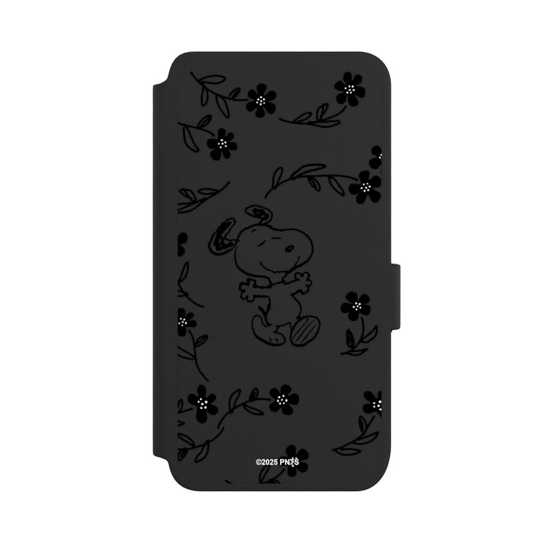 Galaxy S25 NIVOflip Snoopy und Flowers Transparent
