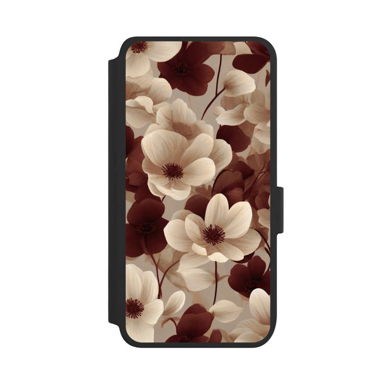 Galaxy S25 NIVOflip Naturfarbenes Blumenmuster mit KI