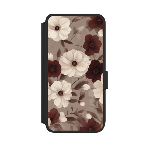 Samsung Galaxy S25 NIVOflip Negative Flower Bordeaux White with AI
