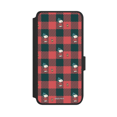 Samsung Galaxy S25 NIVOflip Peanuts Rot Schottenmuster