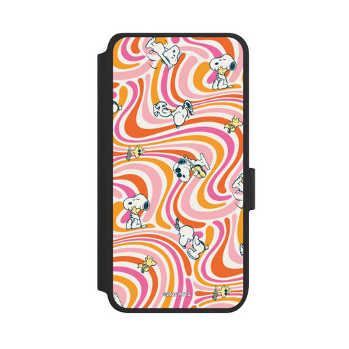 Samsung Galaxy S25 NIVOflip Peanuts Hippie Pattern Orange