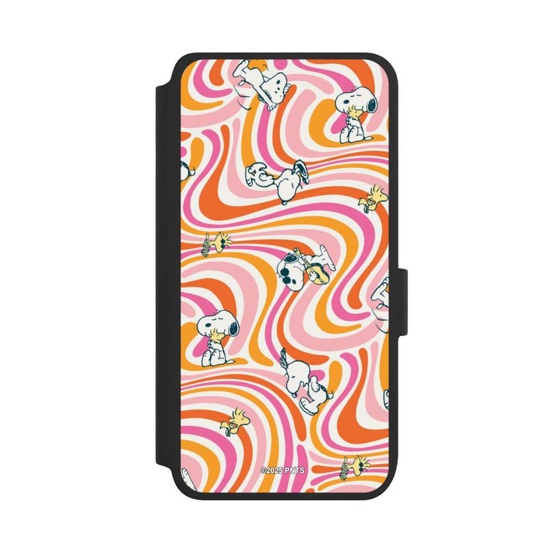 Galaxy S25 NIVOflip Peanuts Hippie Pattern Orange