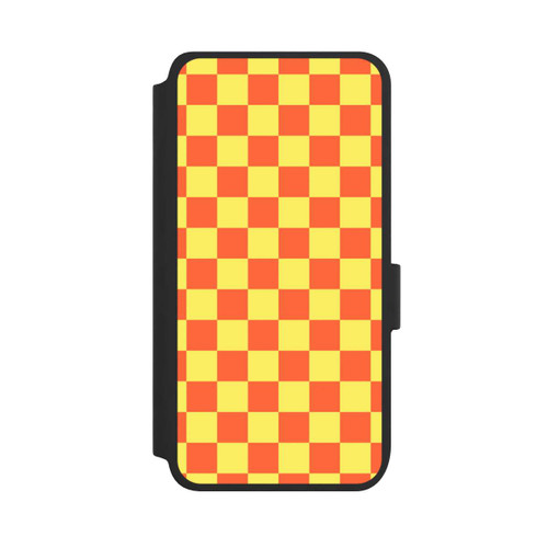 Samsung Galaxy S25 NIVOflip Schachbrett Orange Gelb