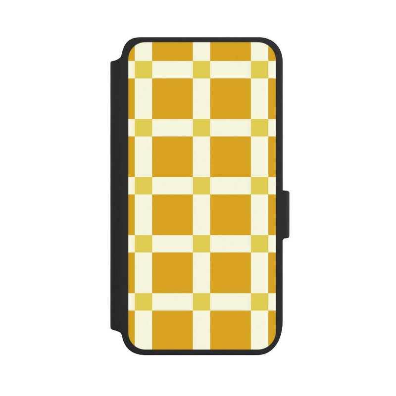 Galaxy S25 NIVOflip Big Yellow Checked Pattern
