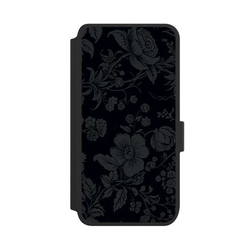 Samsung Galaxy S25 NIVOflip Dunkle Blumen Vintageoptik