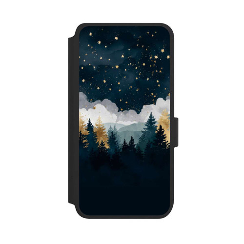 Samsung Galaxy S25 NIVOflip nächtlicher Wald Indigo