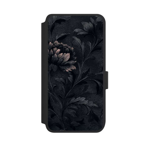 Samsung Galaxy S25 NIVOflip Dunkles Blumenmuster Vintage