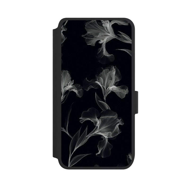 Galaxy S25 NIVOflip Fleurs en Noir et Blanc Radiographie