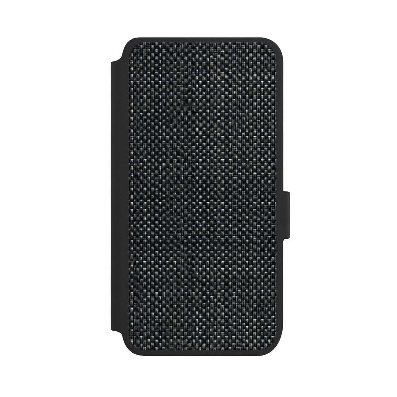 Galaxy S25 NIVOflip Tissu Noir Abstrait