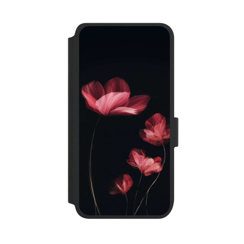 Samsung Galaxy S25 NIVOflip Burgunder Blüten schwarz