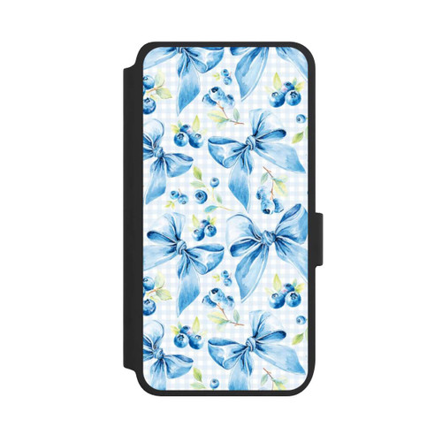 Samsung Galaxy S25 NIVOflip Nœuds bleus et myrtilles avec IA