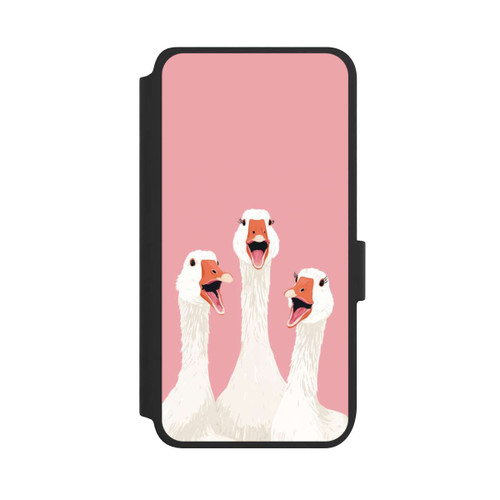 Samsung Galaxy S25 NIVOflip Three Geese Pink with AI