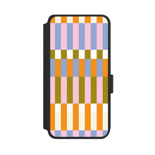 Samsung Galaxy S25 NIVOflip Thème à Carreaux Colorés et Audacieux