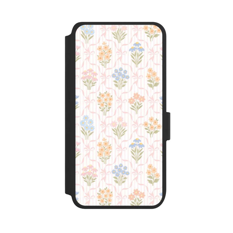 Galaxy S25 NIVOflip Vintage Frühlingsblumenstrauß im Cottagecore Stil