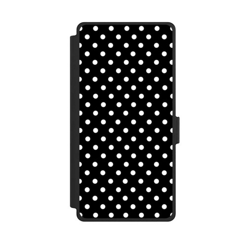 Samsung Galaxy S25 Ultra NIVOflip Confettis blancs sur fond noir