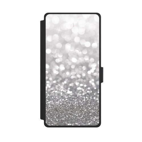 Samsung Galaxy S25 Ultra NIVOflip Pluie de Paillettes Argentées Look
