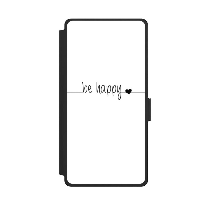Galaxy S25 Ultra NIVOflip Be Happy Weisser Hintergrund