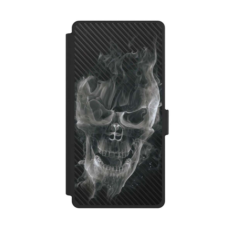 Galaxy S25 Ultra NIVOflip Smoke Skull Carbon